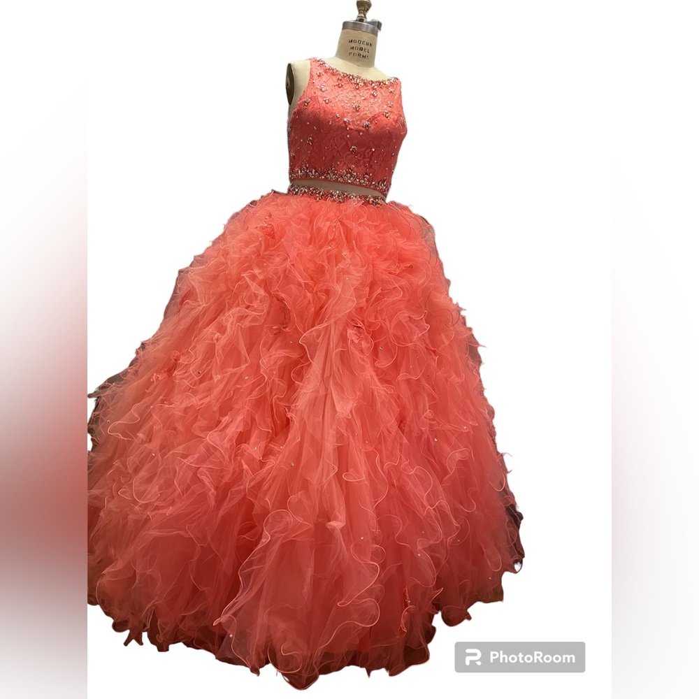 Beautiful Peach Sweet 16 Dress